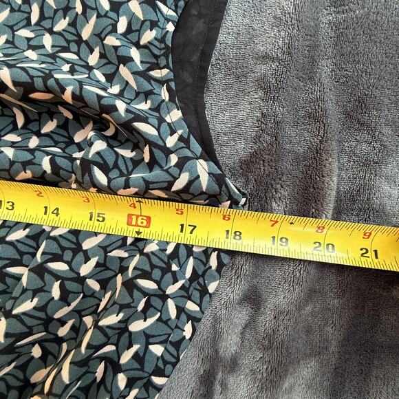 LOFT Dress Womens‎ Small Leaf Print Short Sleeve Belted Knee Length Polyester - Picture 5 of 12